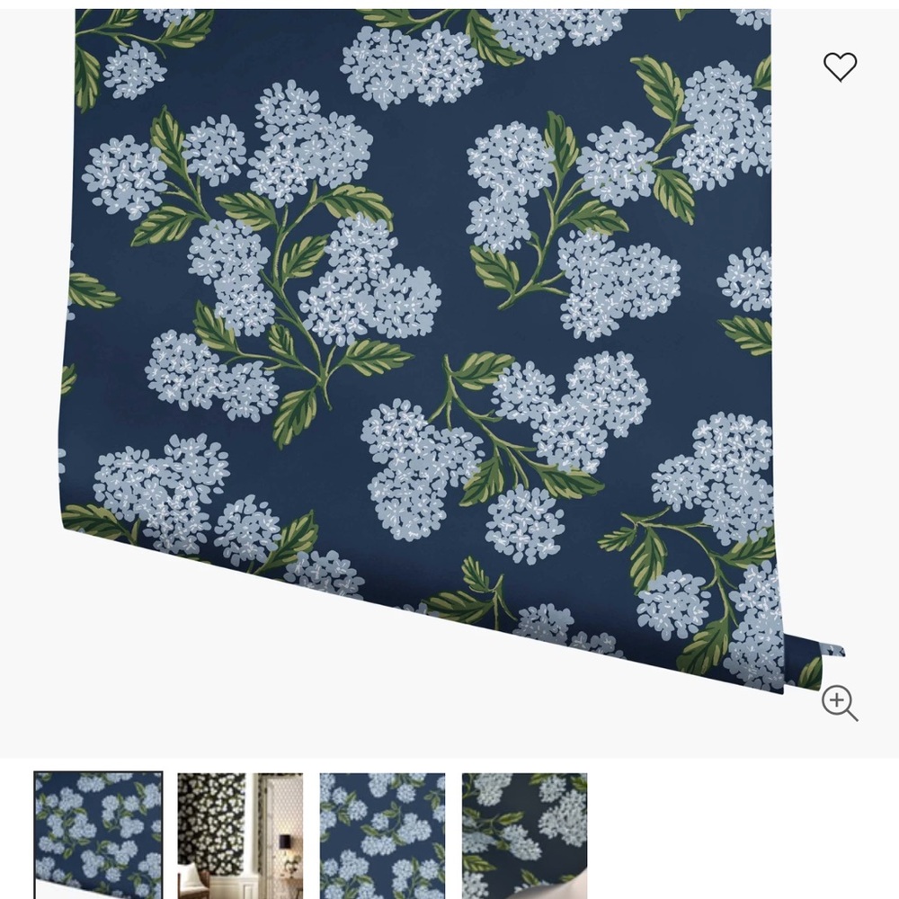 Blue Hydrangea Rifle Paper Wallpaper 1 Roll
